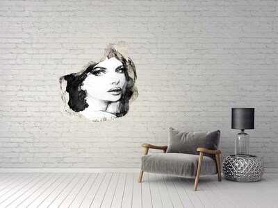 Fototapeta díra na zeď Žena portrét