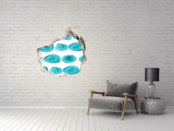 Fotoobraz díra na stěnu nálepka Tyrkysové vody v díře