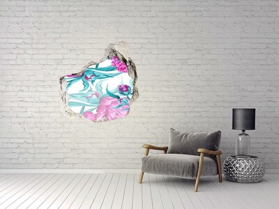 3D díra na zeď Květinová zahrada za zdí