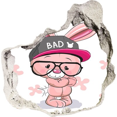 Samolepící nálepka na zeď Zajíček v klobouku