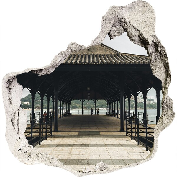 Fototapeta díra na zeď 3D Pohled na molo nad vodou