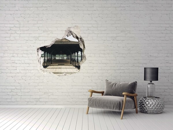 Fototapeta díra na zeď 3D Pohled na molo nad vodou