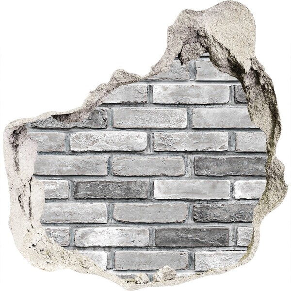 Fotoobraz díra na stěnu Poškozená cihlová zeď