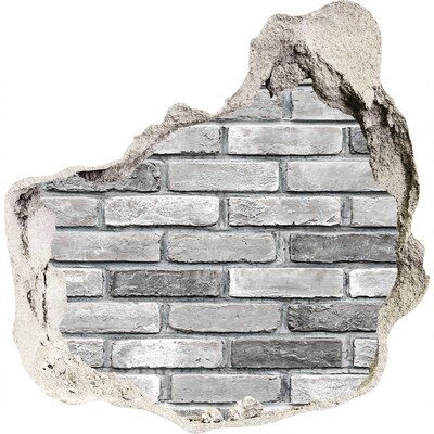 Fotoobraz díra na stěnu Poškozená cihlová zeď