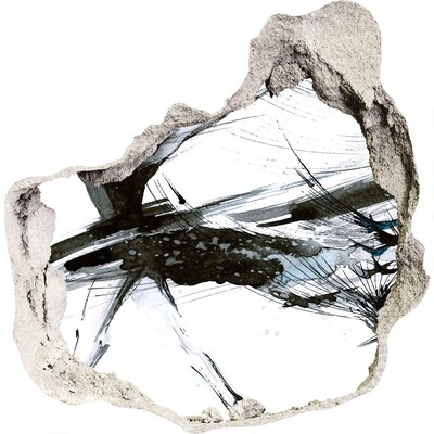 Samolepící díra zeď 3D Moderní abstrakce v díře