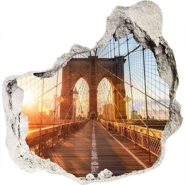 Fototapeta díra na zeď 3D Brooklynský most