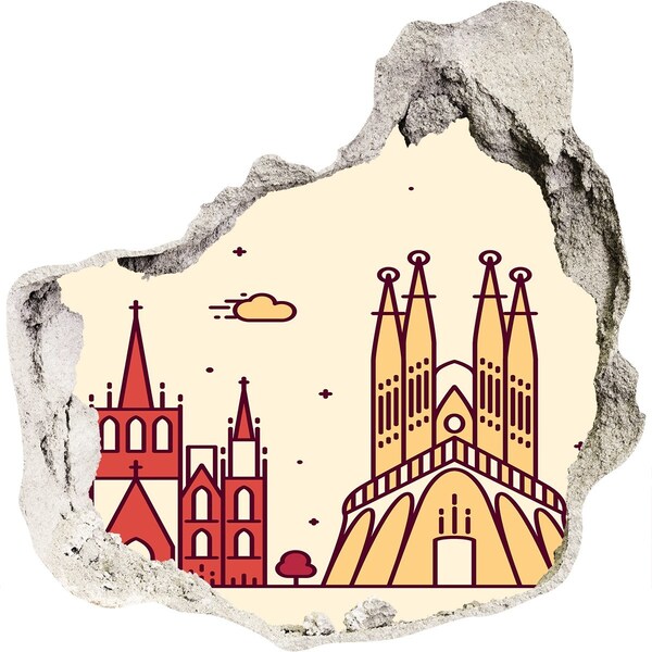 Samolepící díra na stěnu Katalánská architektura