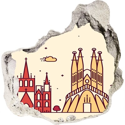 Samolepící díra na stěnu Katalánská architektura
