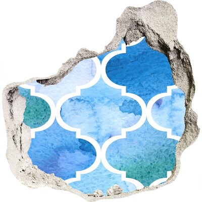 Fotoobraz díra na stěnu Mořská mozaika v otvoru ve zdi