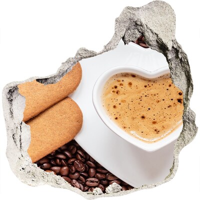 Samolepící nálepka Káva se sušenkami