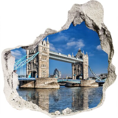 Fototapeta díra na zeď 3D Tower bridge Londýn