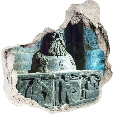 Fototapeta díra na zeď 3D Starověká jeskynní socha