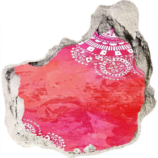 Samolepící díra zeď 3D Barevná díra ve zdi