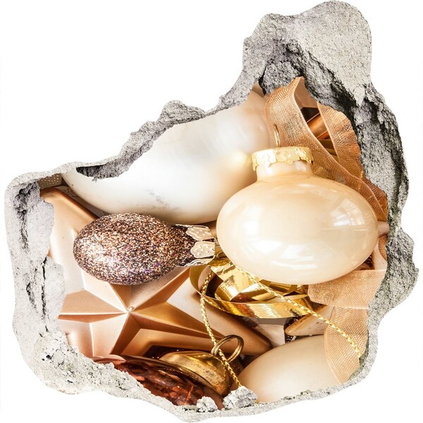 Fototapeta nálepka na zeď Vánoční dekorace Díra ve zdi