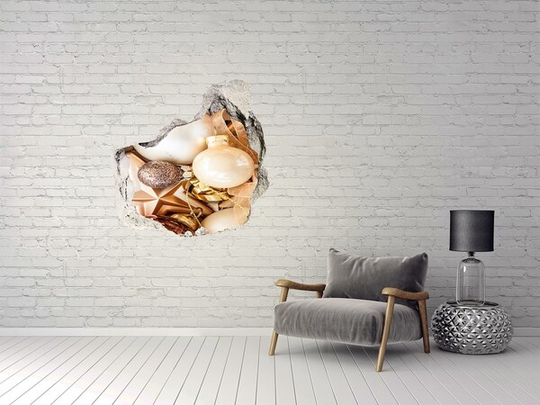 Fototapeta nálepka na zeď Vánoční dekorace Díra ve zdi