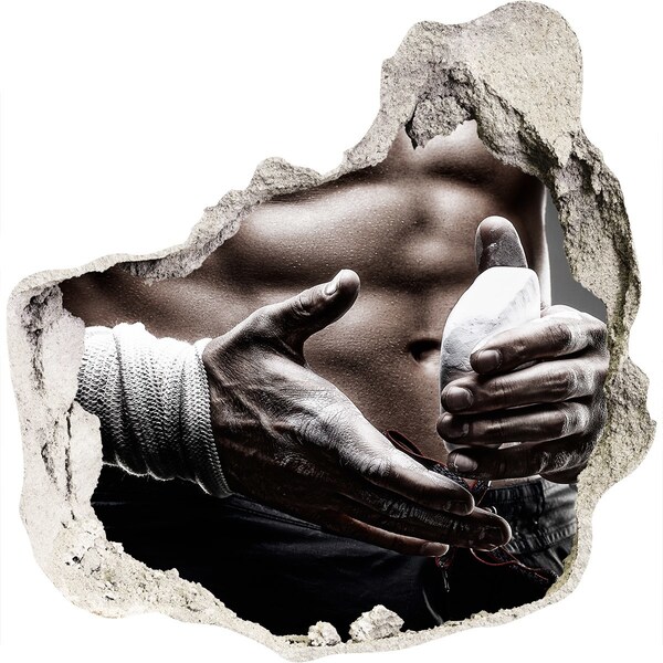 Foto fotografie díra na zeď Šampion bojových umění