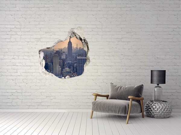 Fototapeta díra na zeď 3D Pohled na New York