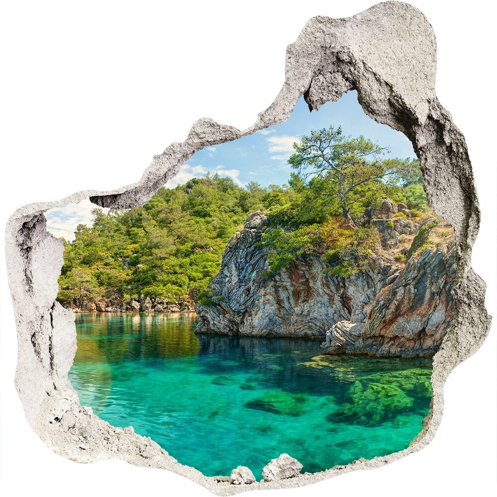 Nálepka fototapeta 3D výhled Modrá laguna