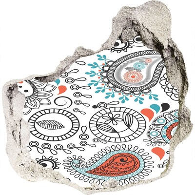 3D díra nálepka Vzory v boho stylu