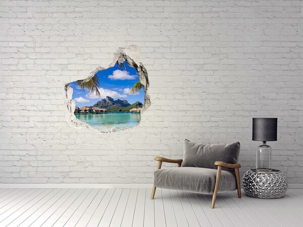 Nálepka fototapeta 3D Palmy na Bora Bora