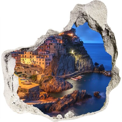 Fototapeta díra na zeď 3D Manarola Itálie