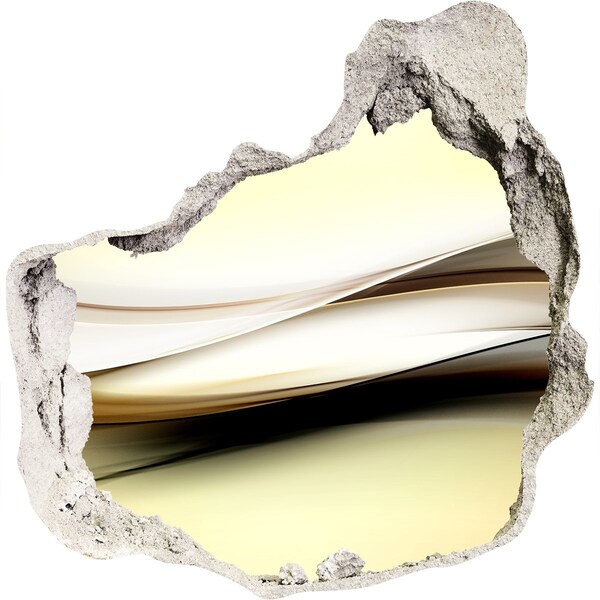 Samolepící díra na stěnu Abstraktní krajina v díře ve zdi