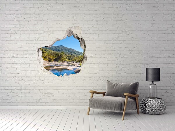 Nálepka fototapeta 3D na zeď Řeka v lese