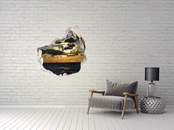 Nálepka fototapeta 3D Západ slunce na moři