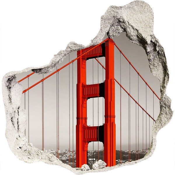 Fototapeta díra na zeď 3D Most Golden Gate v San Franciscu