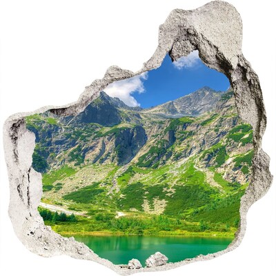 Díra 3D foto tapeta nálepka Jezero v horách