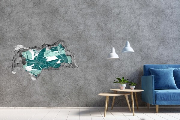 Nálepka fototapeta 3D na zeď Tropická oáza v rozpadlé zdi