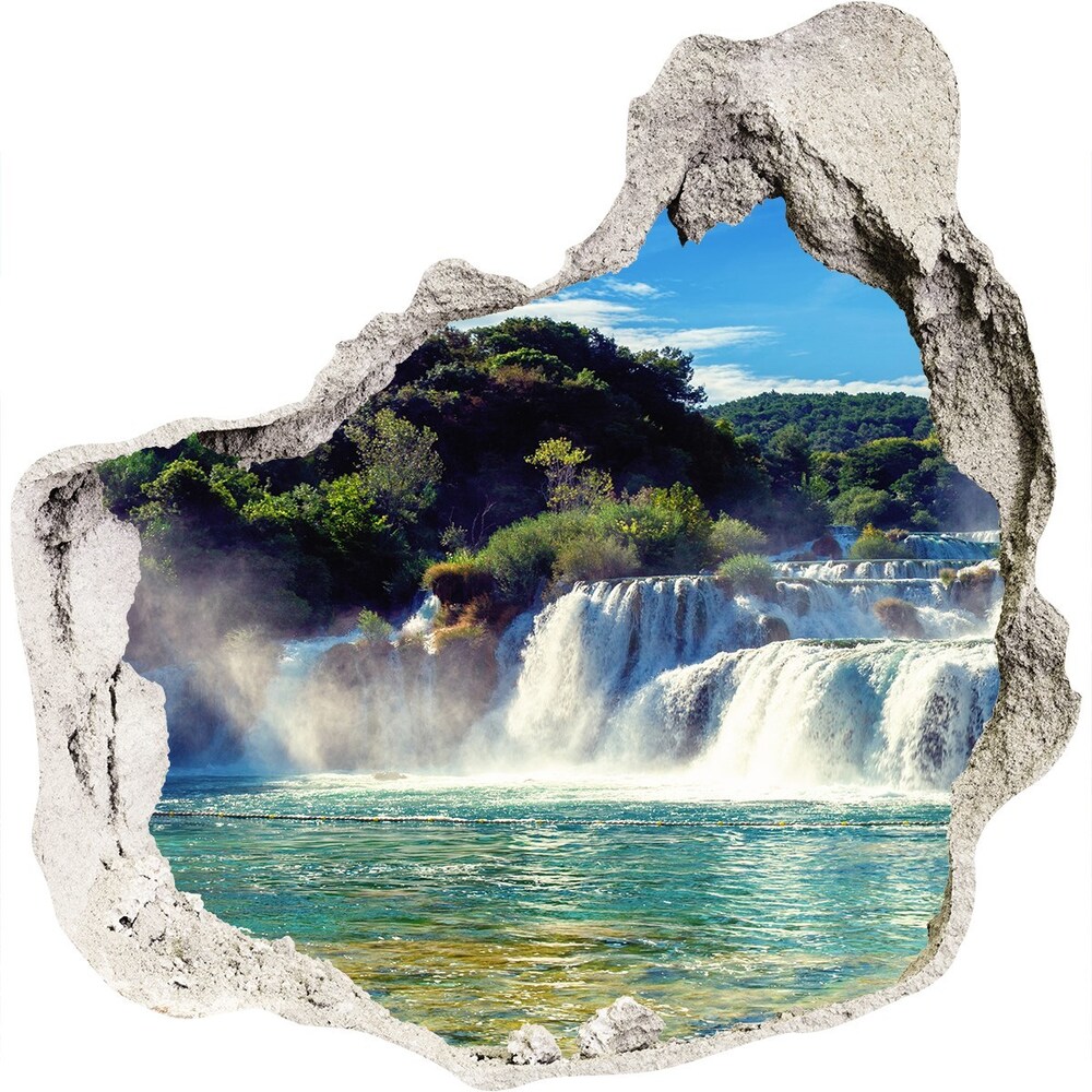 Díra 3D foto tapeta nálepka Vodopády Krka