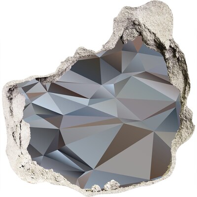 Samolepící díra nálepka Kamenná díra s geometrickými tvary