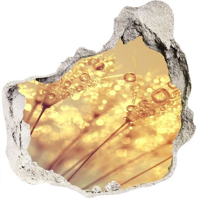 Nálepka 3D díra na zeď Zlaté louky ve slunečním světle