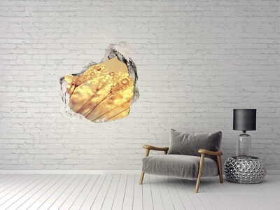 Nálepka 3D díra na zeď Zlaté louky ve slunečním světle