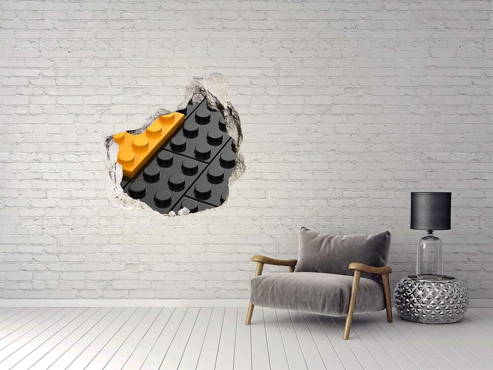 Fototapeta díra na zeď 3D Lego