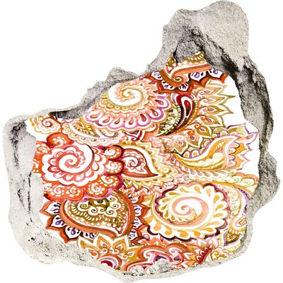 Díra 3D foto tapeta nálepka Barevné vzory na betonovém pozadí