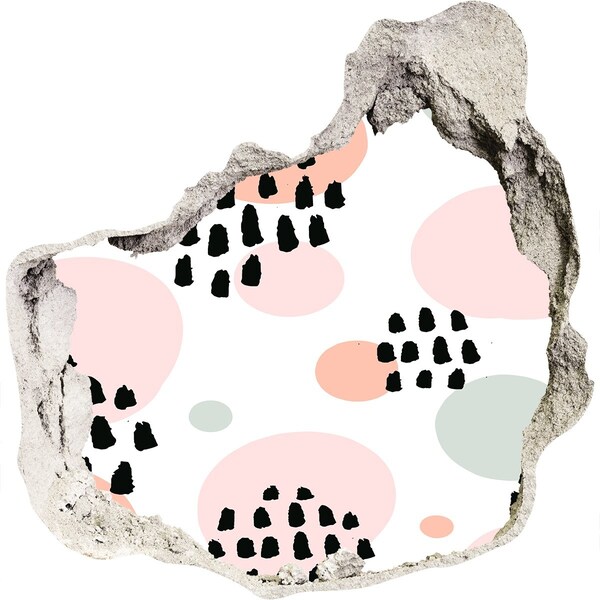 Fototapeta díra na zeď 3D Díra ve zdi s barevnými skvrnami