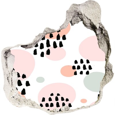 Fototapeta díra na zeď 3D Díra ve zdi s barevnými skvrnami