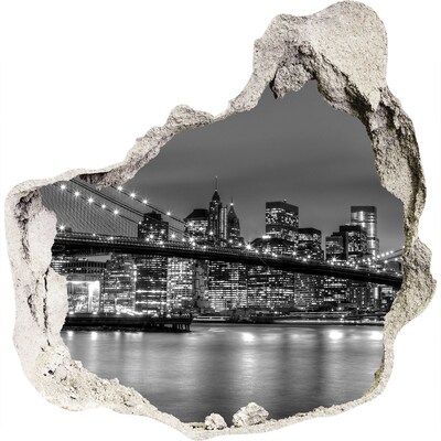 Fotoobraz díra na stěnu nálepka Brooklynský most