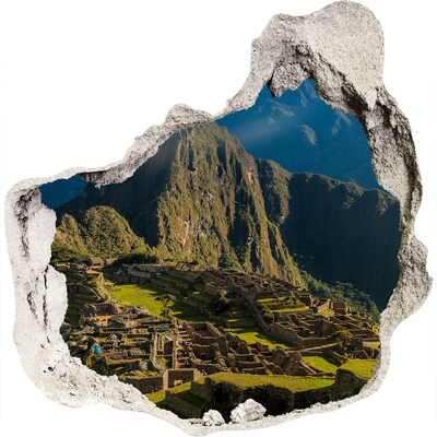 Samolepící díra na stěnu Památky Inků v Machu Picchu