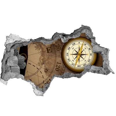 Díra 3D foto tapeta Mapa ztraceného pokladu