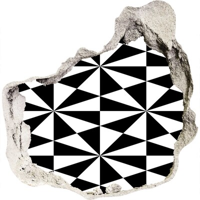 Fototapeta díra na zeď Geometrické vzory v díře ve zdi