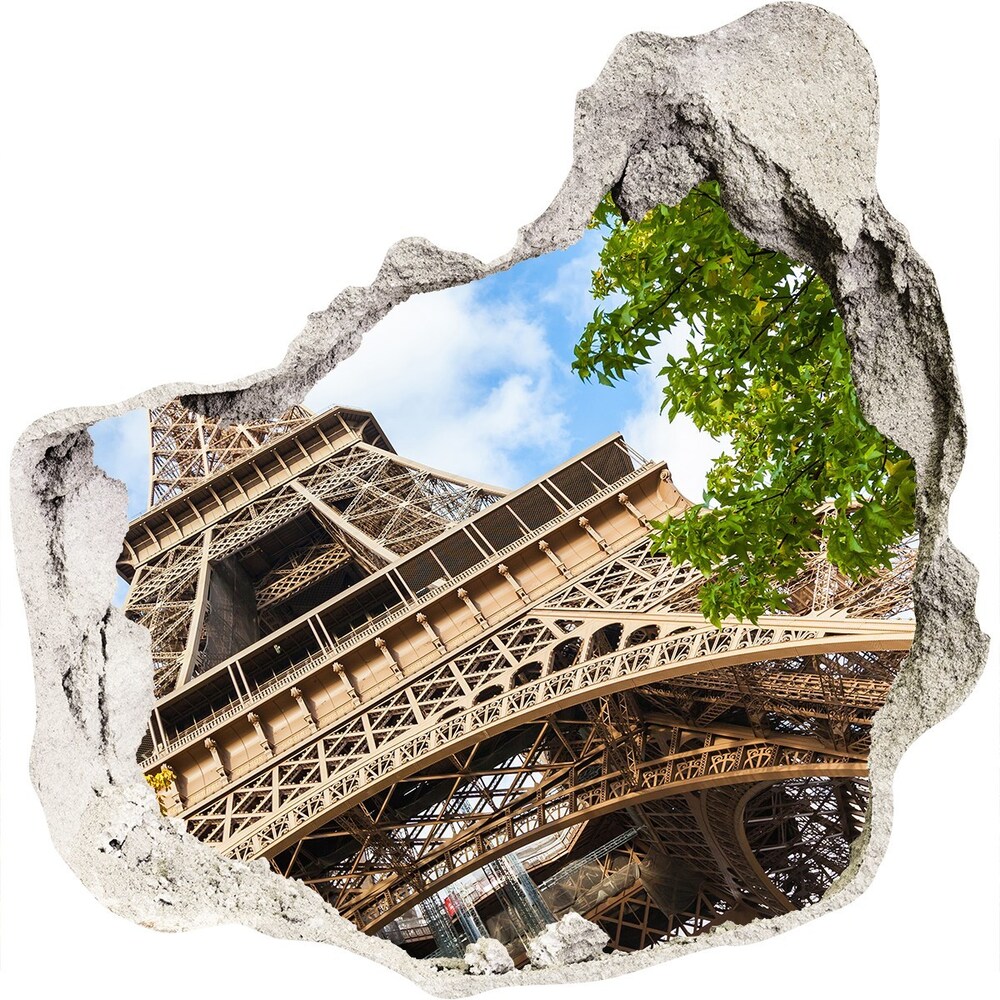 Samolepící díra nálepka Eiffelova věž Paříž
