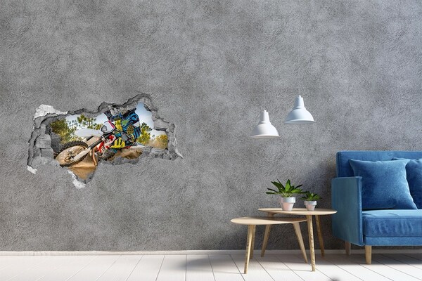 Samolepící nálepka beton Motokros v akci