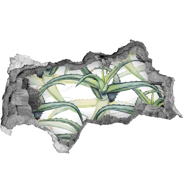 Fototapeta díra na zeď 3D Zelená oáza v betonu