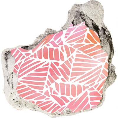 Samolepící díra na stěnu Vzor tropických listů