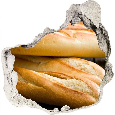 Samolepící nálepka na zeď Čerstvé bagety ve zdi