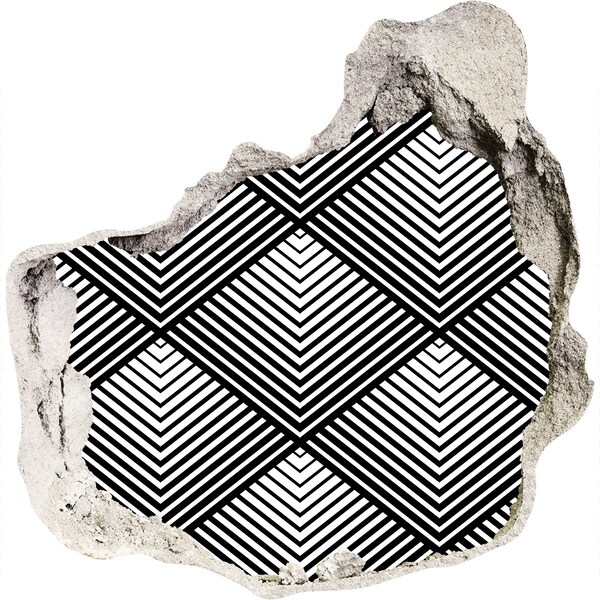 Samolepící díra na stěnu Geometrie ve šrotu