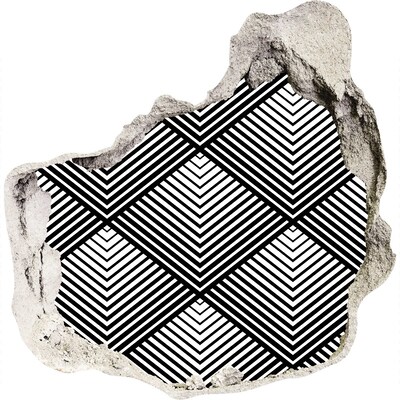 Samolepící díra na stěnu Geometrie ve šrotu